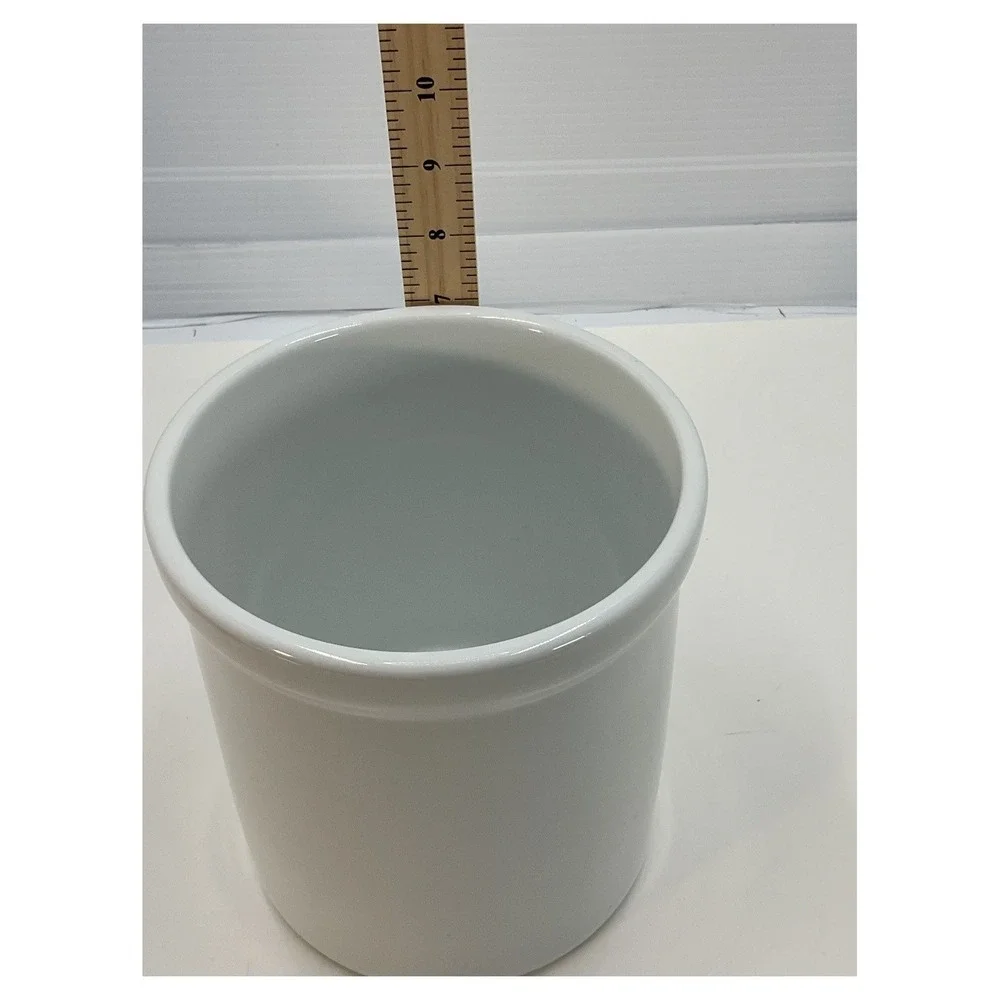 White‎ Ceramic Utensil Holder Round 7